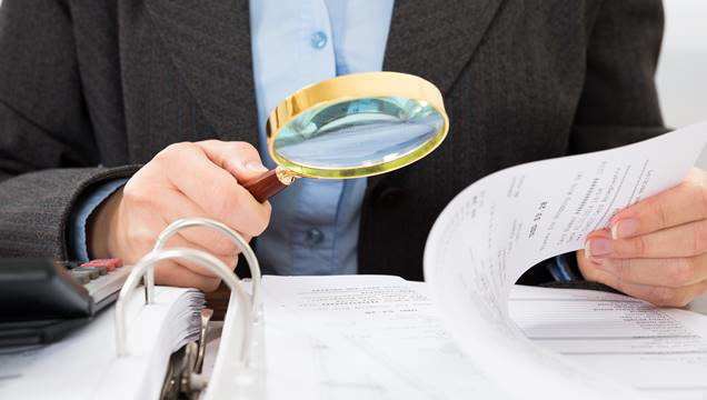 Businessperson Checking Bills